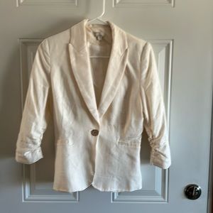 Cream Linen Blazer